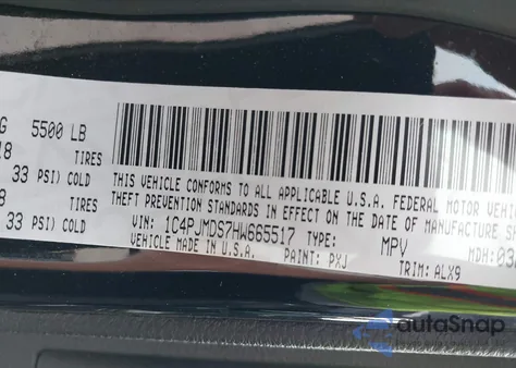 2017 Jeep Cherokee Limited from USA, damaged, VIN 1C4PJMDS7HW665517